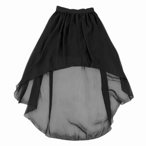 Asymmetrical Women’s Black Chiffon Skirt